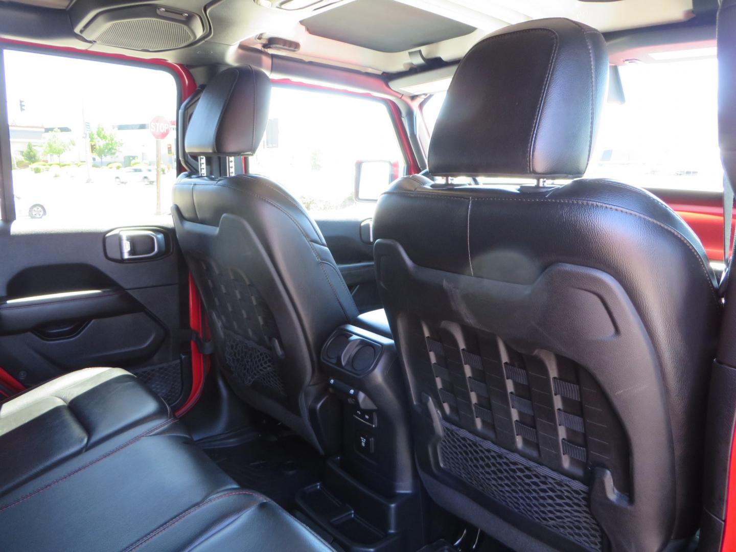 2019 Red /Black Jeep Wrangler Unlimited Rubicon (1C4HJXFN7KW) with an 2.0L L4 DOHC 16V TURBO engine, automatic transmission, located at 2630 Grass Valley Highway, Auburn, CA, 95603, (530) 508-5100, 38.937893, -121.095482 - Rubicon JL ready for all of your offroad adventures. This Jeep is sitting on a Rubicon Express lift kit, RE 2.5 Extreme series shocks, 17" Method bead grip wheels, 37" BFG KO2 tires, EVO front bumper, Warn winch, Road Armor rock slliders, and a HD Jeep spare tire carrier. - Photo#58